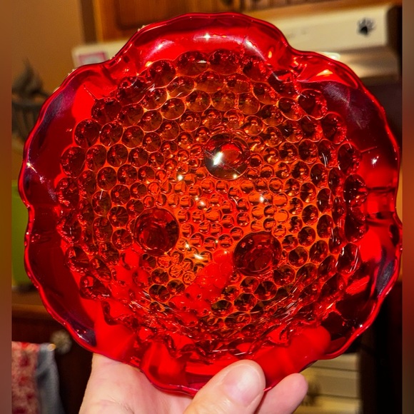 Fenton Amberina Hobnail Footed Bowl✨ - Picture 11 of 16